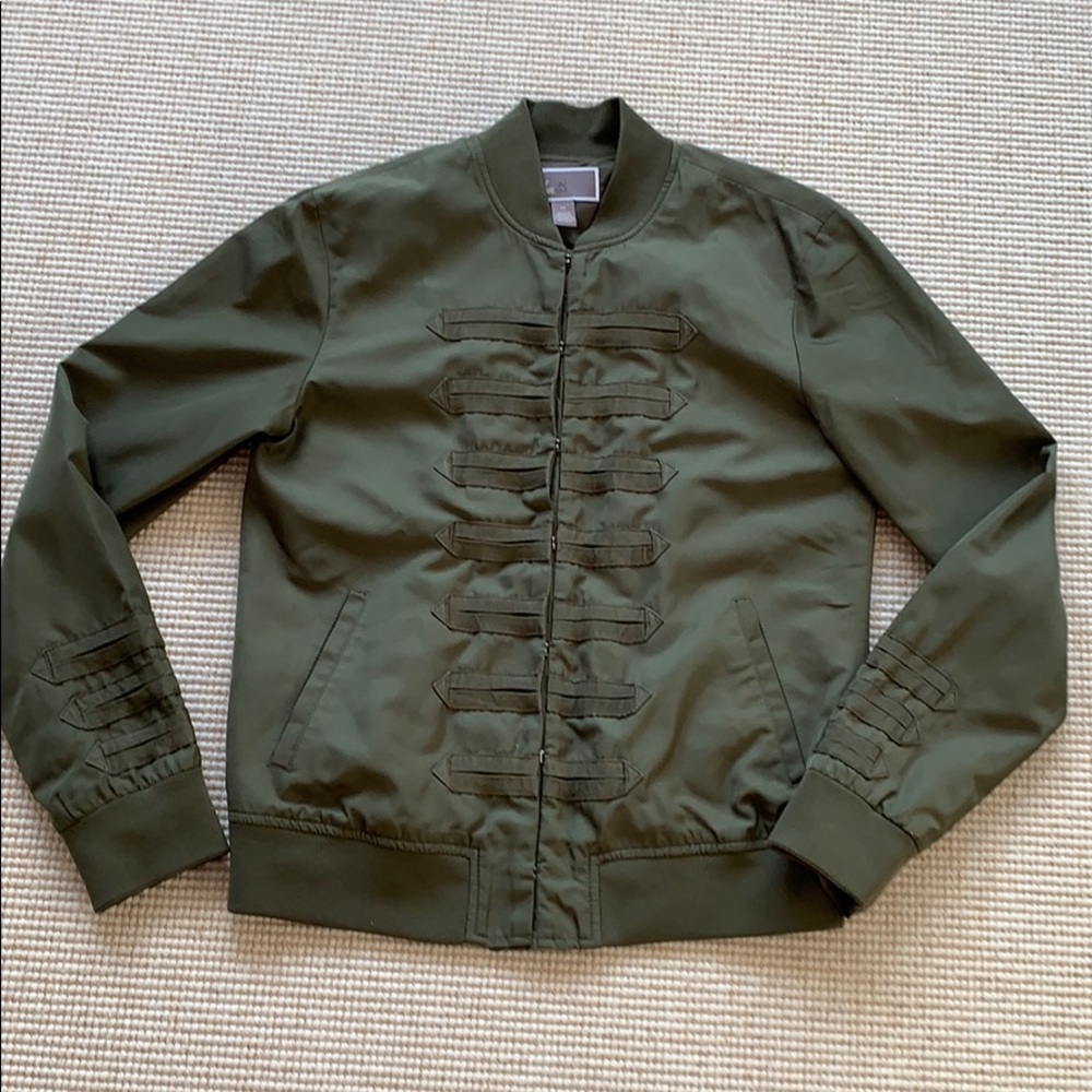 Green bomber jacket